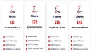 Inexpensive 4K IPTV plans with Premium channels